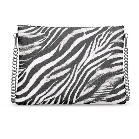 Vampire Art Grunge Zebra Crossbody Bag With Chain