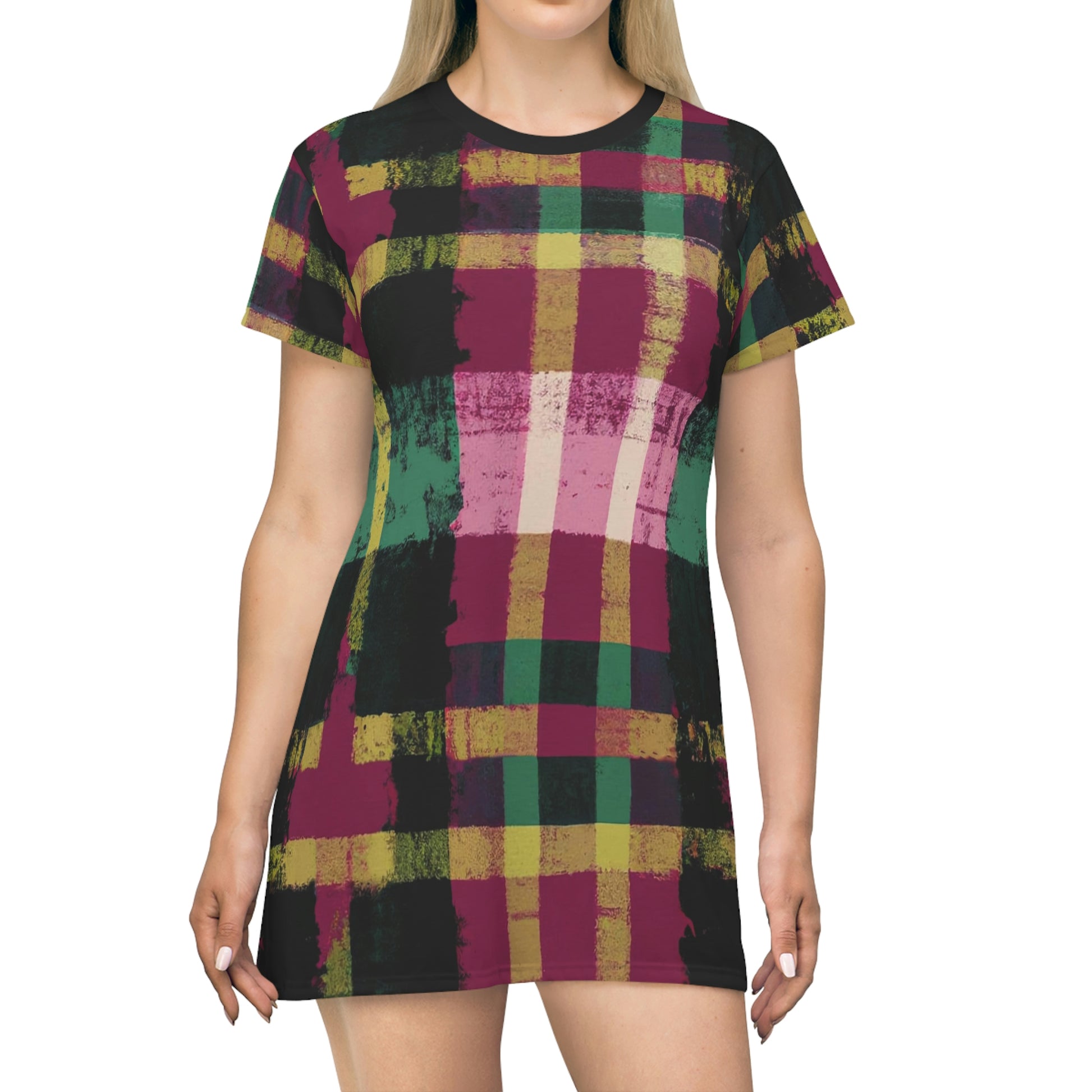 grunge t shirt dress Cross Patch Detail Oversized T-Shirt Dress In Grey Acid Wash | EGO US